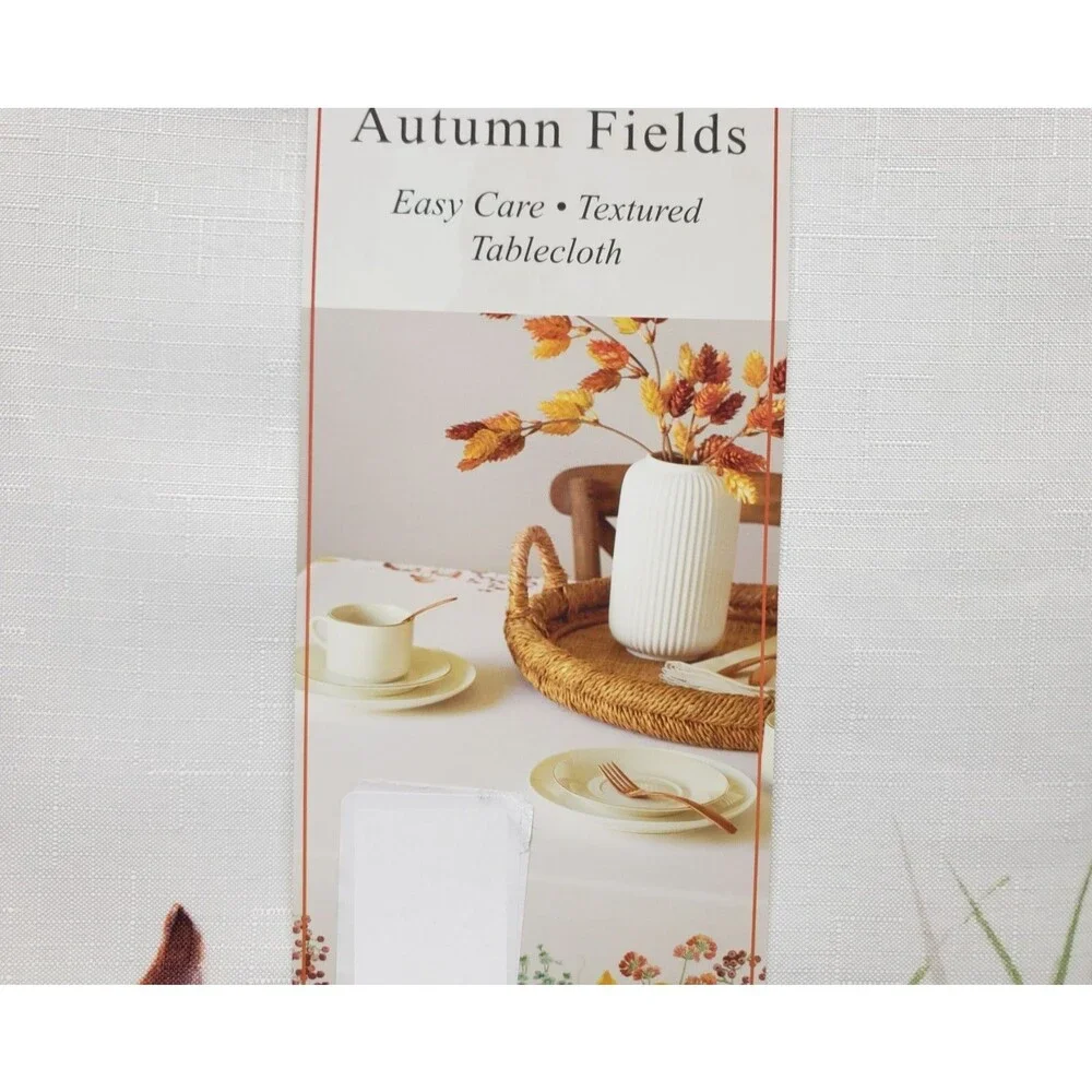 Printed Linen Tablecloth 52